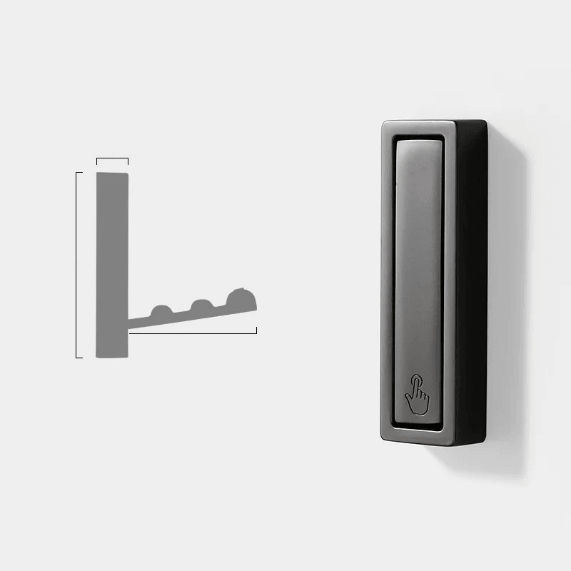 Folding Wall Hook Metal Wall Mounted Foldable Hinge Space Saving Design