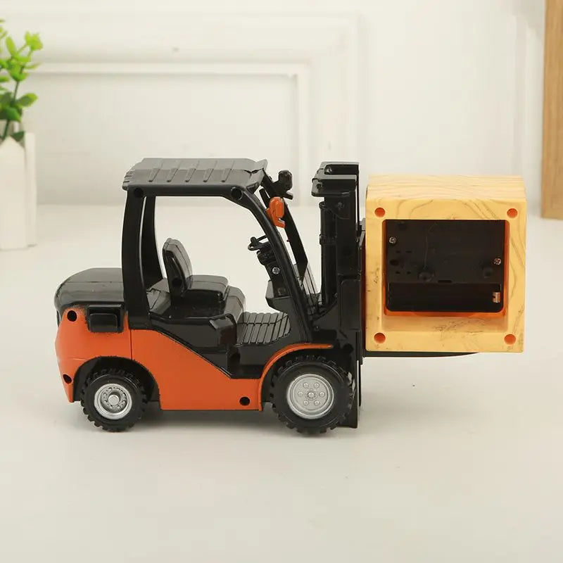 Forklift Alarm Clock, Quartz Movement, Analog Display, Battery Operated