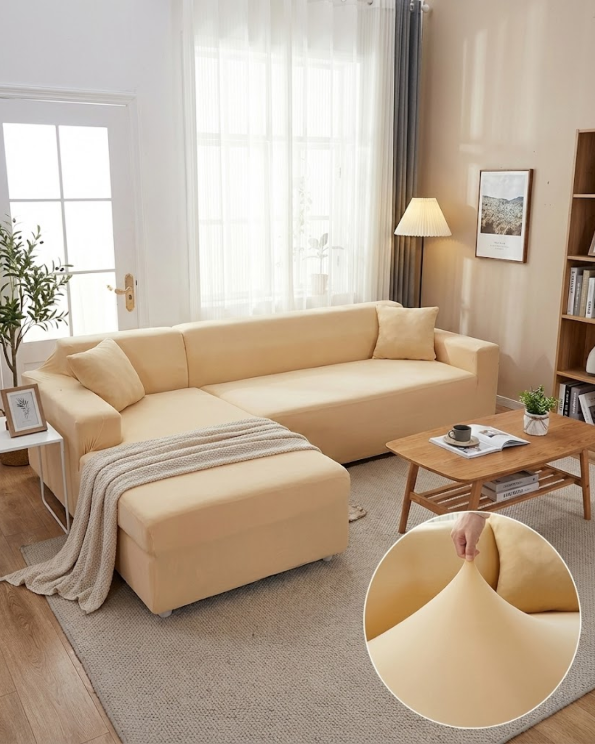 FormaEleganz: Sofa Cover Stretch – custom-fit cover for modular sofas, stylish & easy to care for