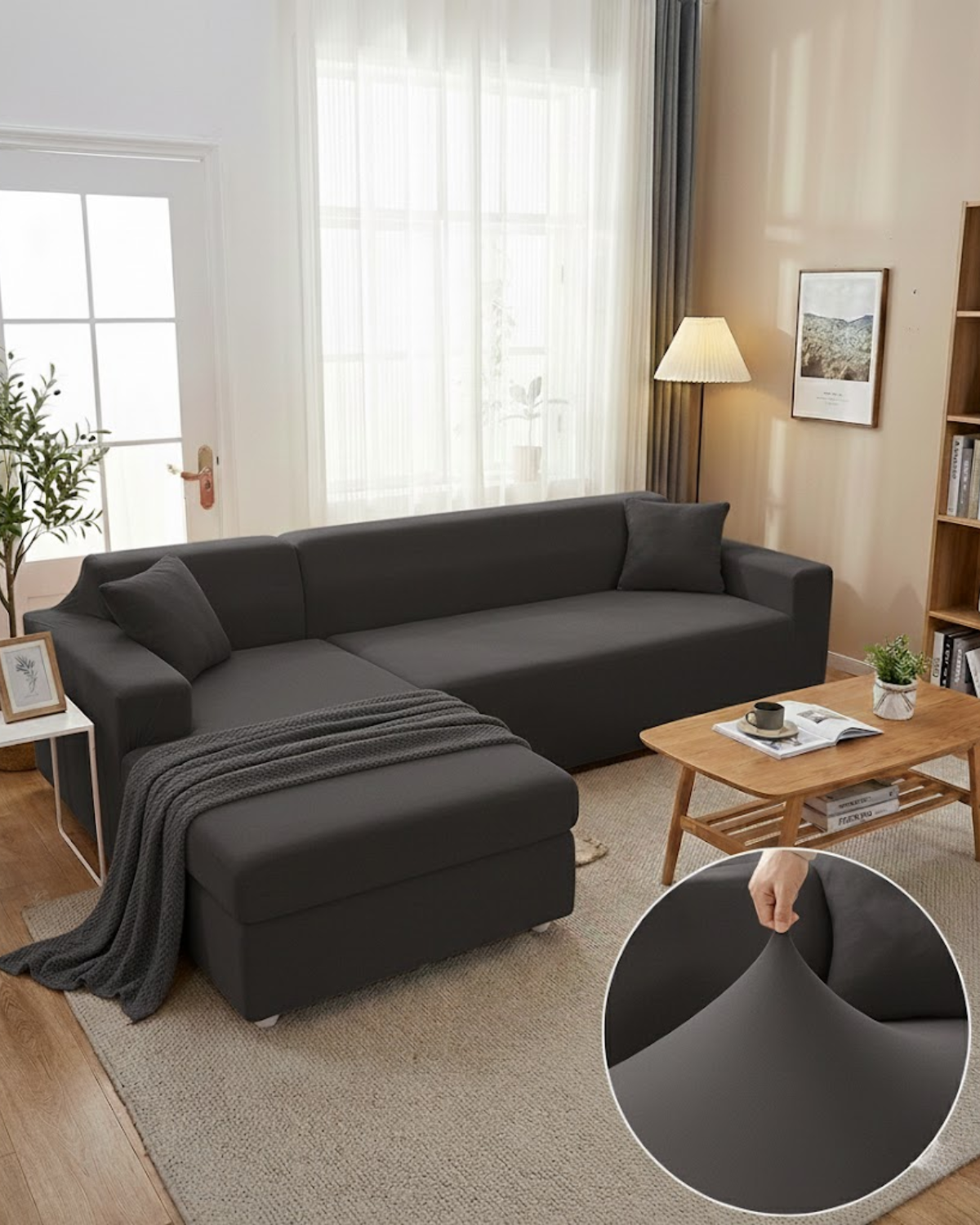 FormaEleganz: Sofa Cover Stretch – custom-fit cover for modular sofas, stylish & easy to care for