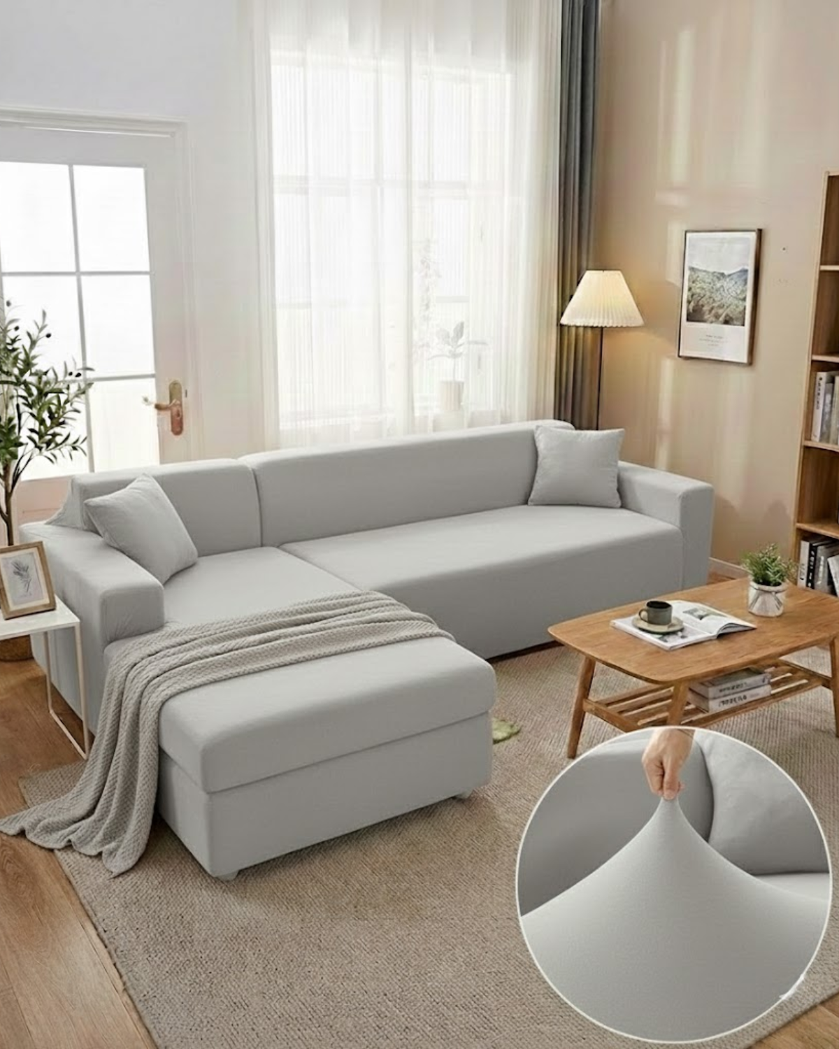 FormaEleganz: Sofa Cover Stretch – custom-fit cover for modular sofas, stylish & easy to care for