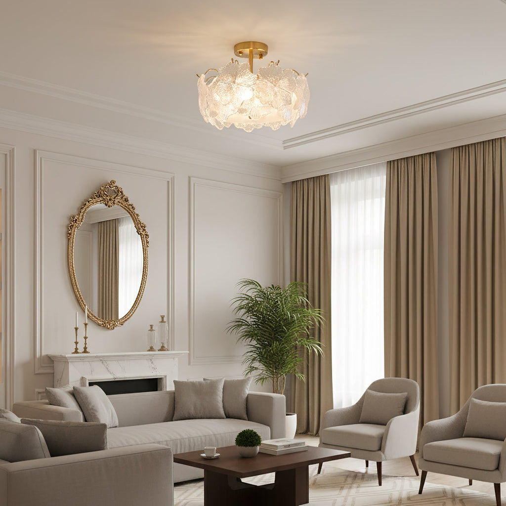 Four-Leaf Clover Glass Ceiling Light