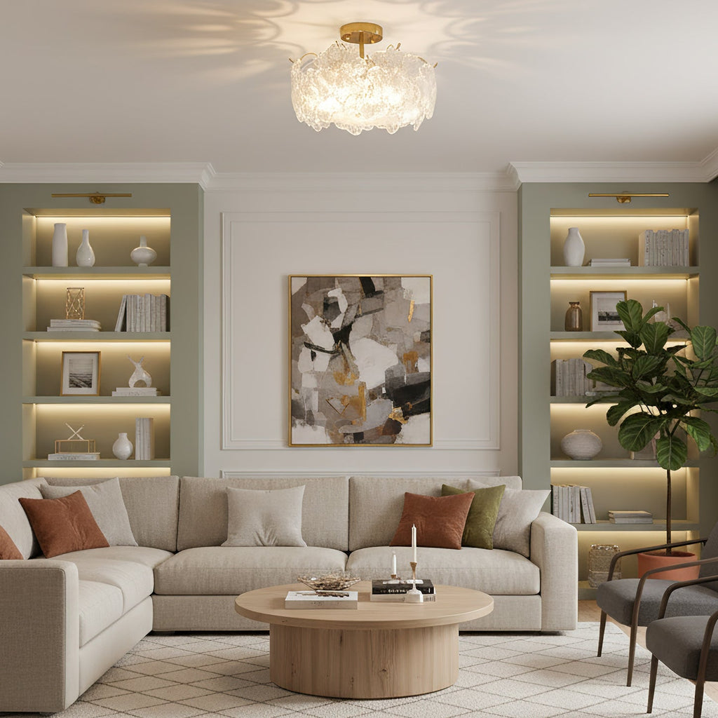 Four-Leaf Clover Glass Ceiling Light