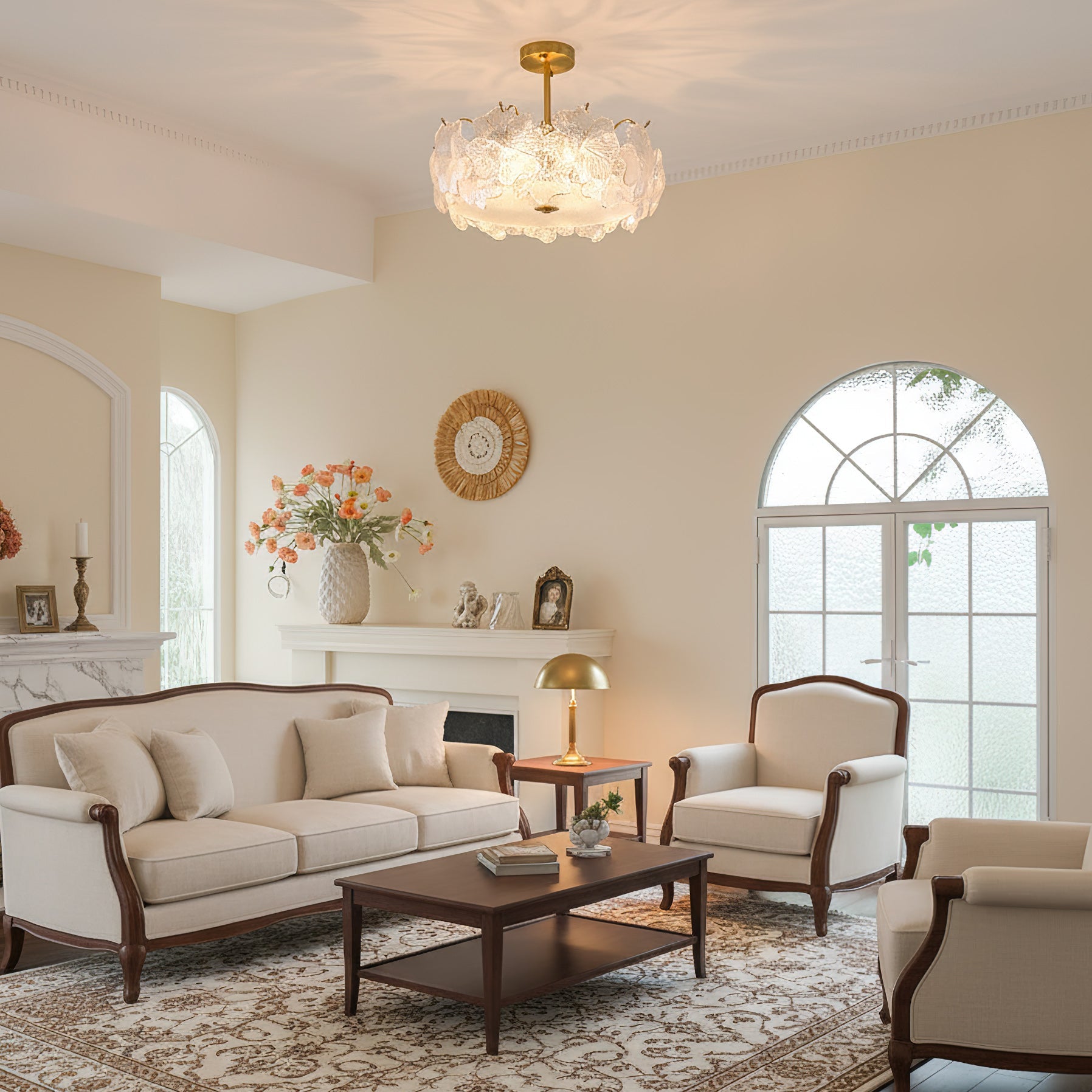 Four-Leaf Clover Glass Ceiling Light