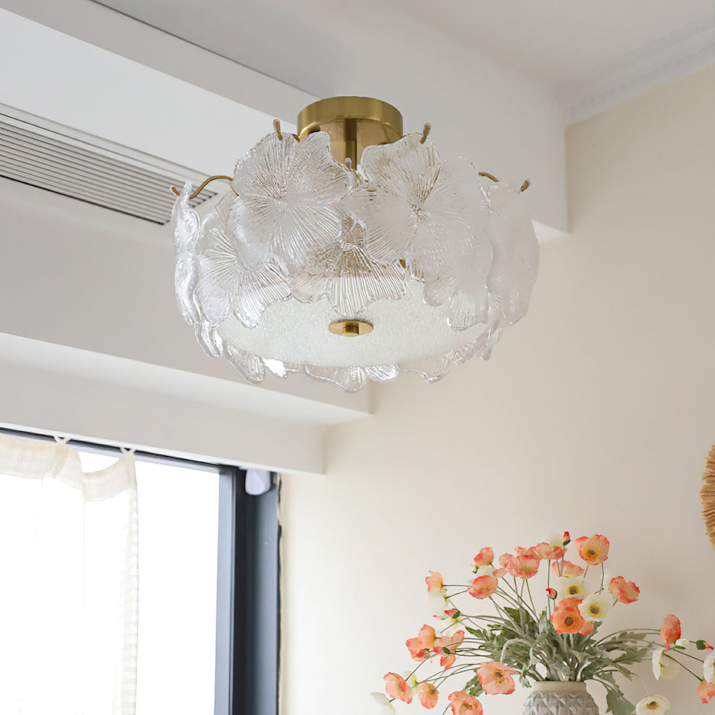 Four-Leaf Clover Glass Ceiling Light