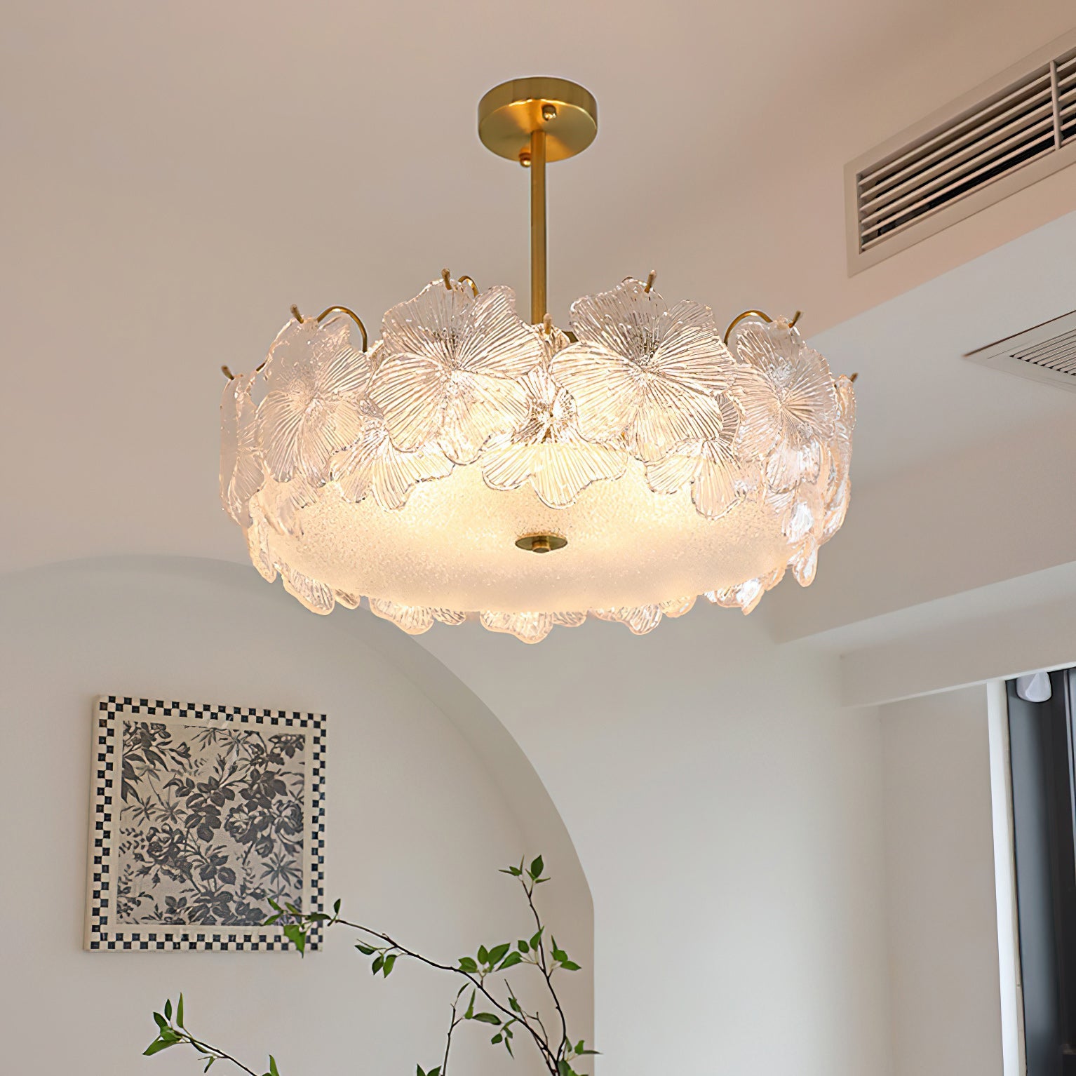 Four-Leaf Clover Glass Ceiling Light