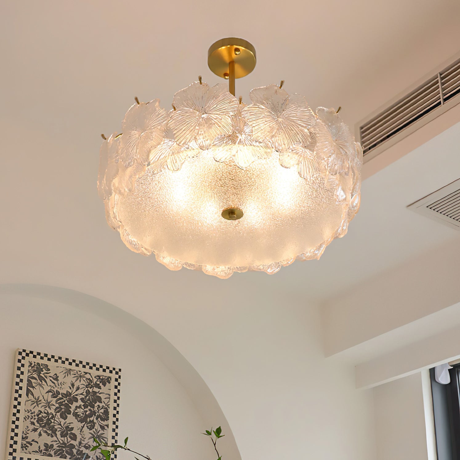 Four-Leaf Clover Glass Ceiling Light