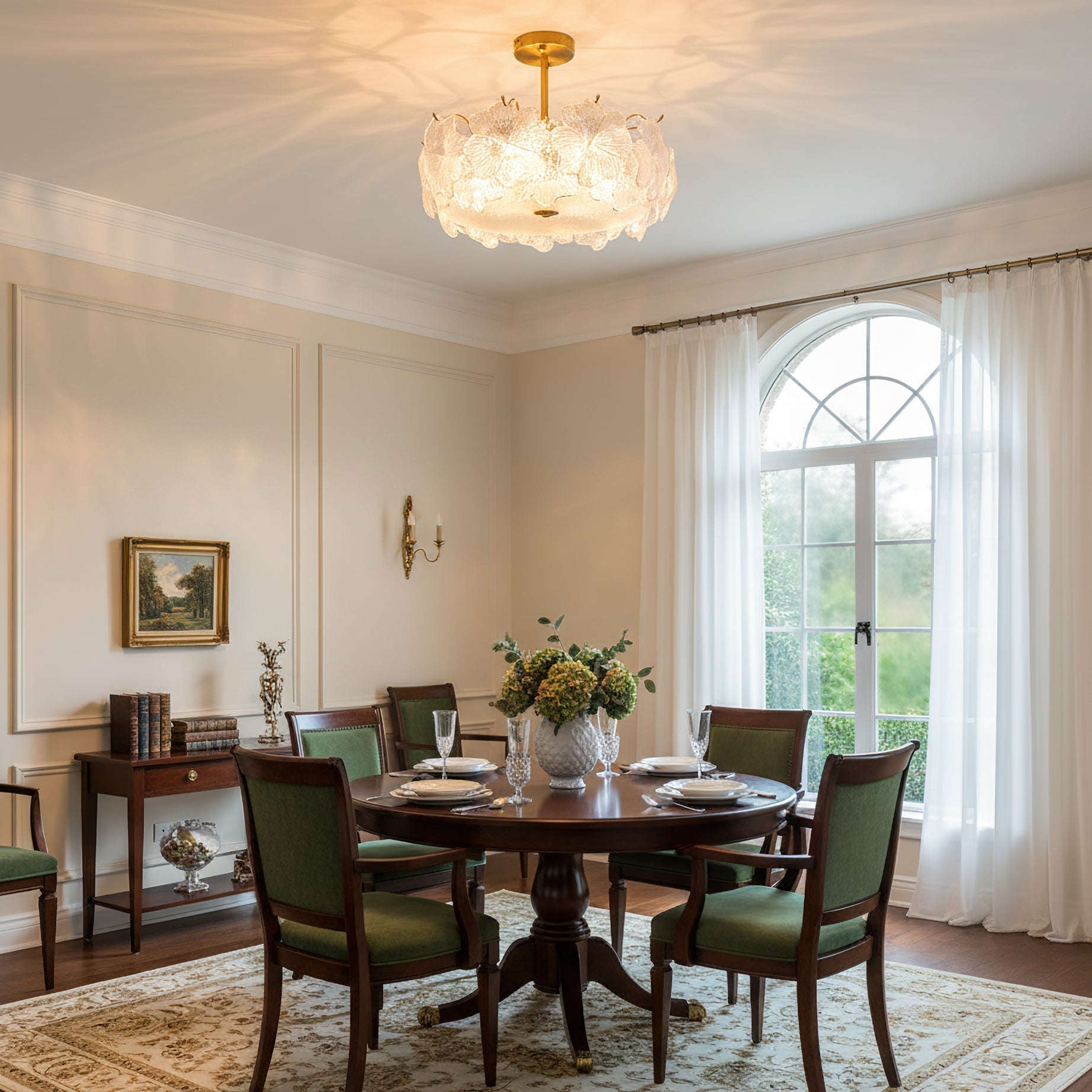 Four-Leaf Clover Glass Ceiling Light