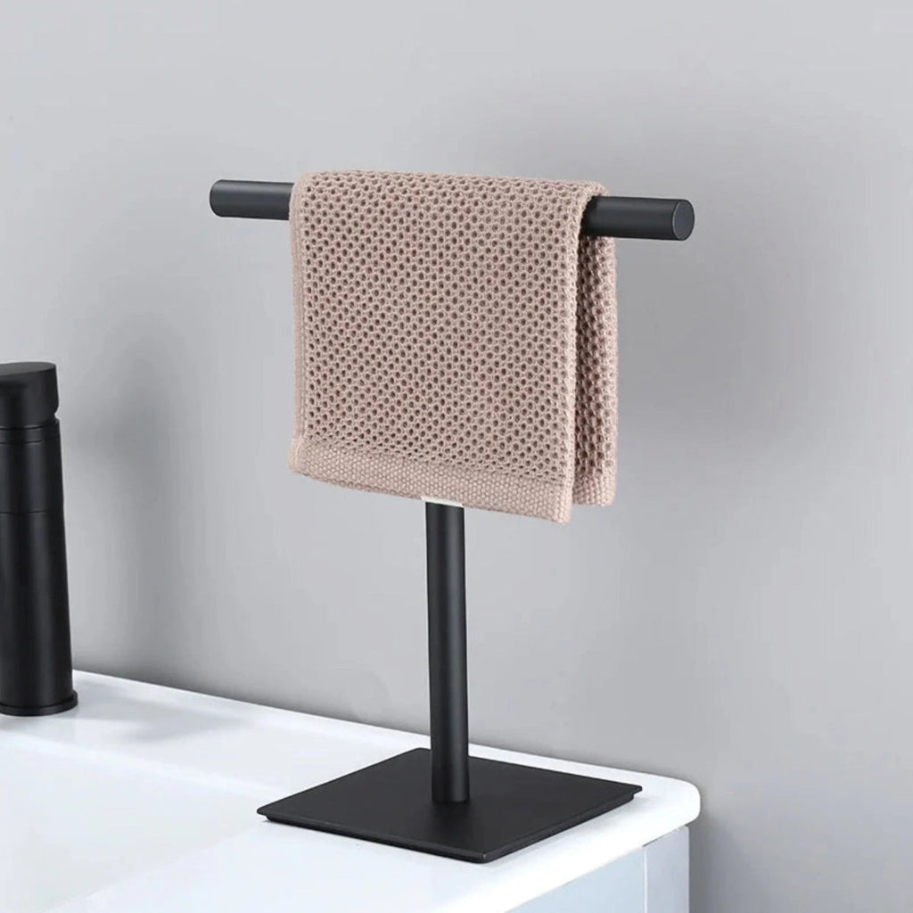 Hand Towel Rack, Freestanding Design, Metal Construction