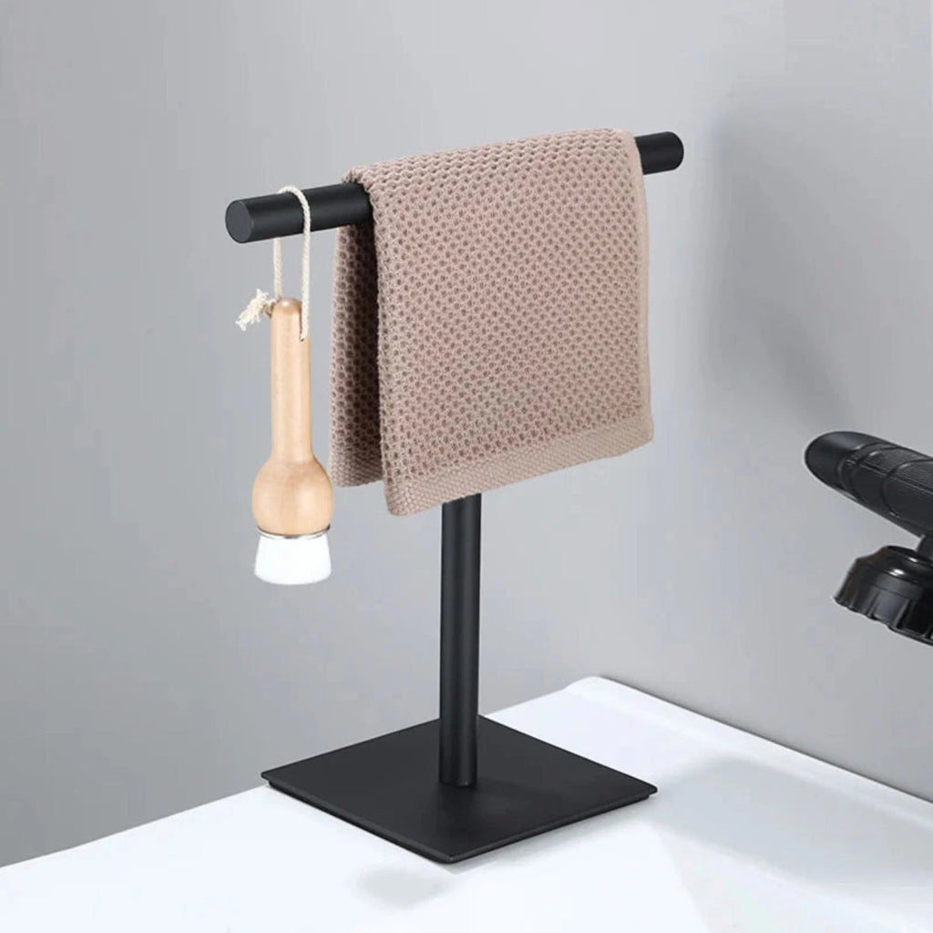 Hand Towel Rack, Freestanding Design, Metal Construction