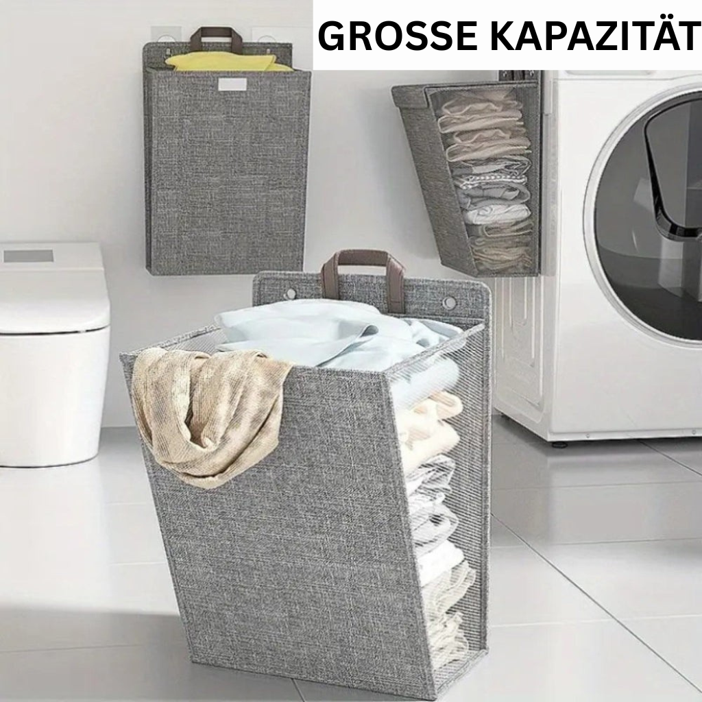FreiRaum: Collapsible Laundry Basket – Wall-mounted, Durable & Space-saving for Laundry & Towels