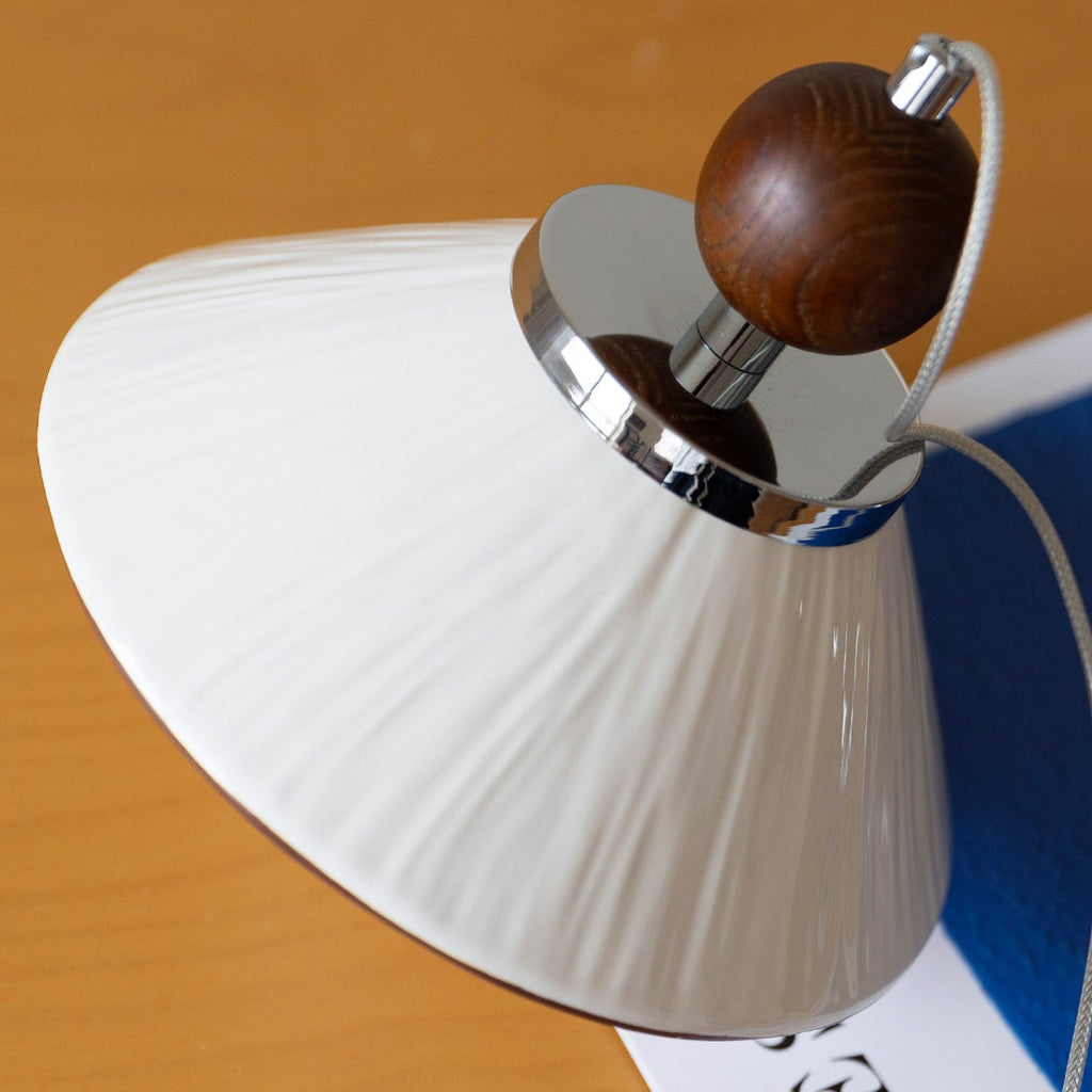 Freja Pleated Ceramic Pendant Light