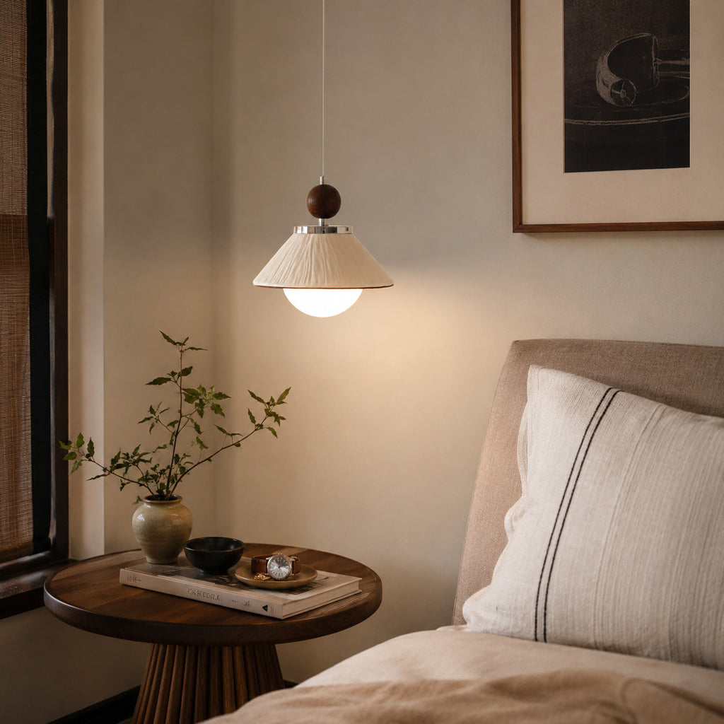 Freja Pleated Ceramic Pendant Light