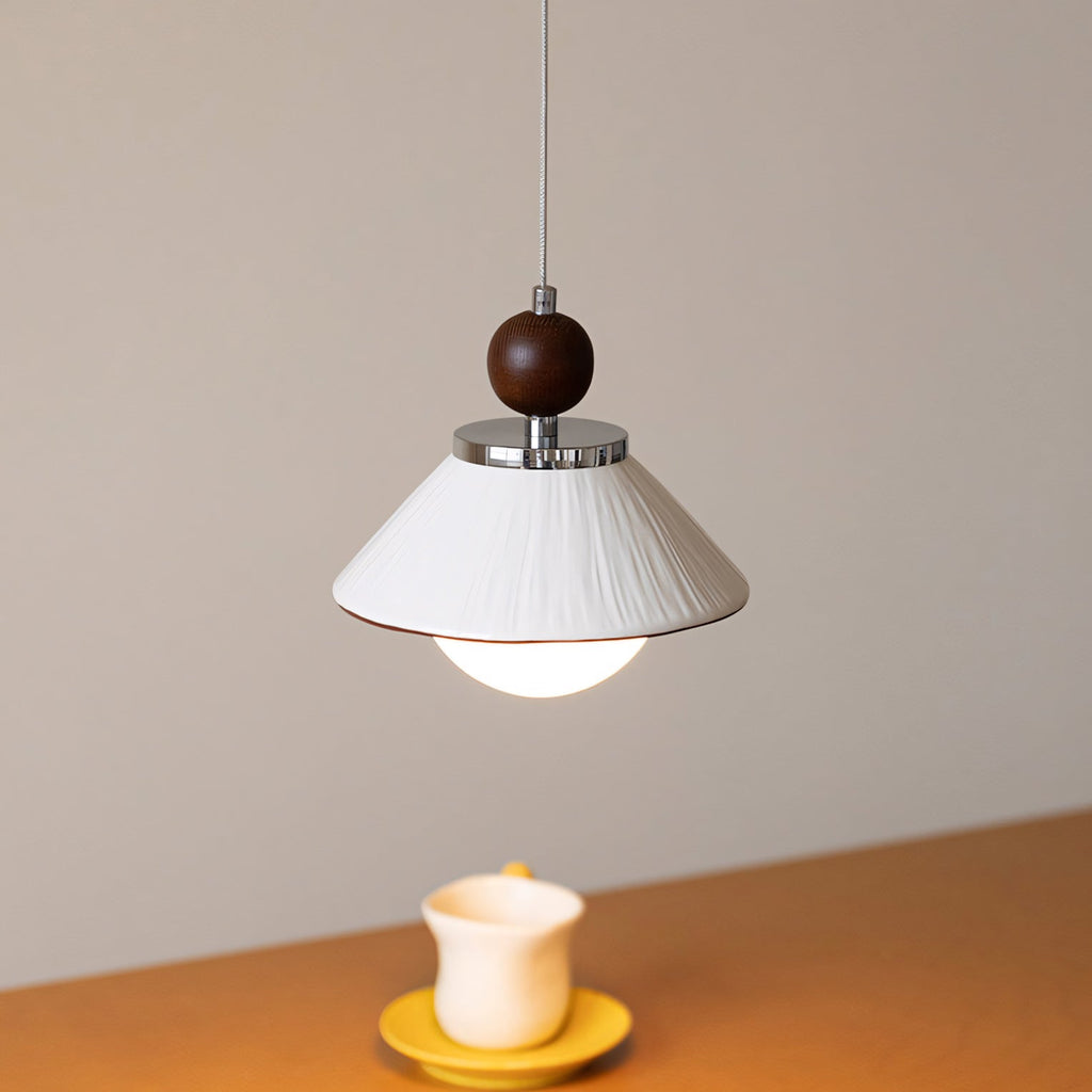 Freja Pleated Ceramic Pendant Light