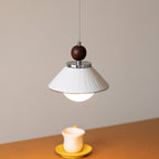 Freja Pleated Ceramic Pendant Light