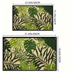 FreshEntry: decorative doormat – washable, quick-drying & soft leaf design for front door & bathroom