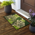 FreshEntry: decorative doormat – washable, quick-drying & soft leaf design for front door & bathroom