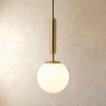 Pendant Light Frosted Globe Soft Diffused Illumination