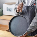 Frying Pan Cast Iron Uncoated Surface Induction and Gas Compatible Skillet