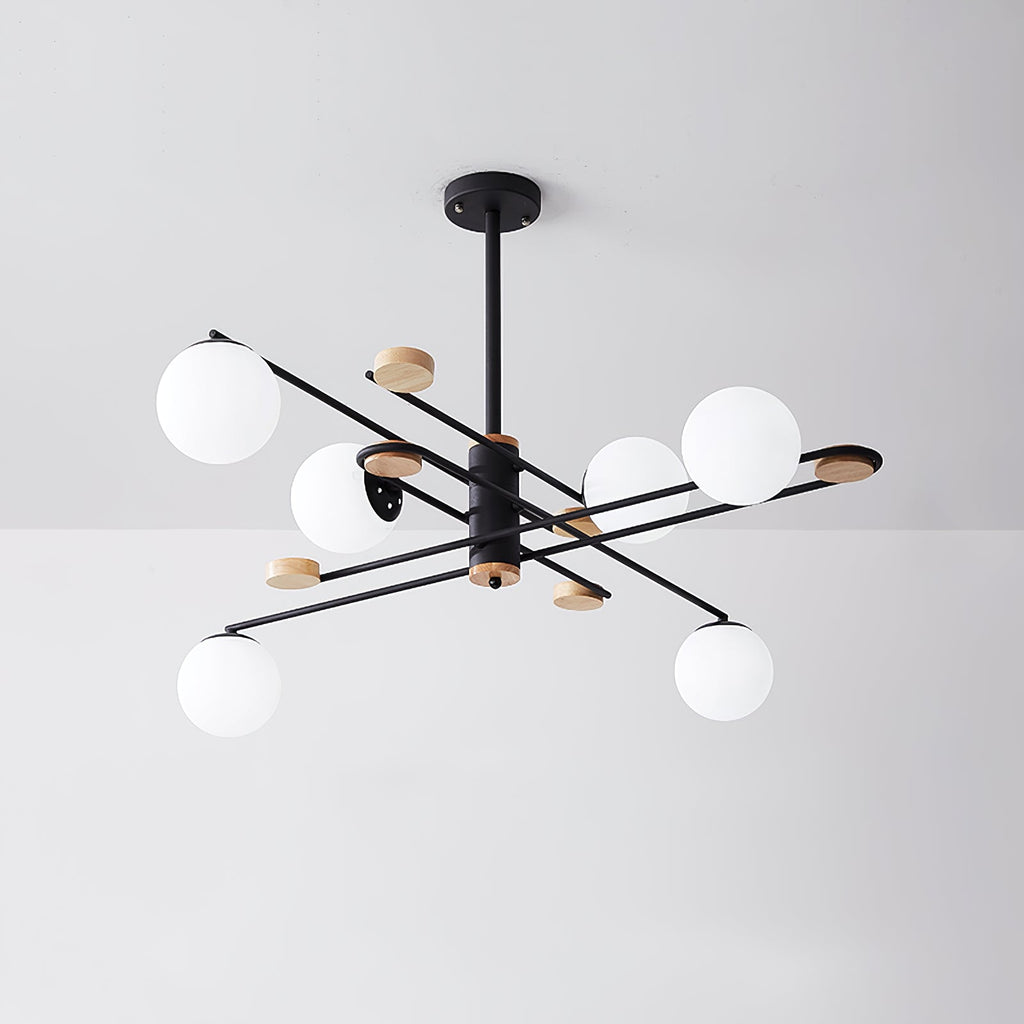 Fulesi Mid-Century Black 6-Light Chandelier