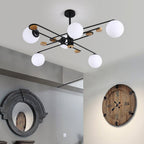 Fulesi Mid-Century Black 6-Light Chandelier