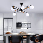 Fulesi Mid-Century Black 6-Light Chandelier