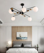 Fulesi Mid-Century Black 6-Light Chandelier