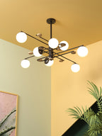 Fulesi Mid-Century Black 6-Light Chandelier