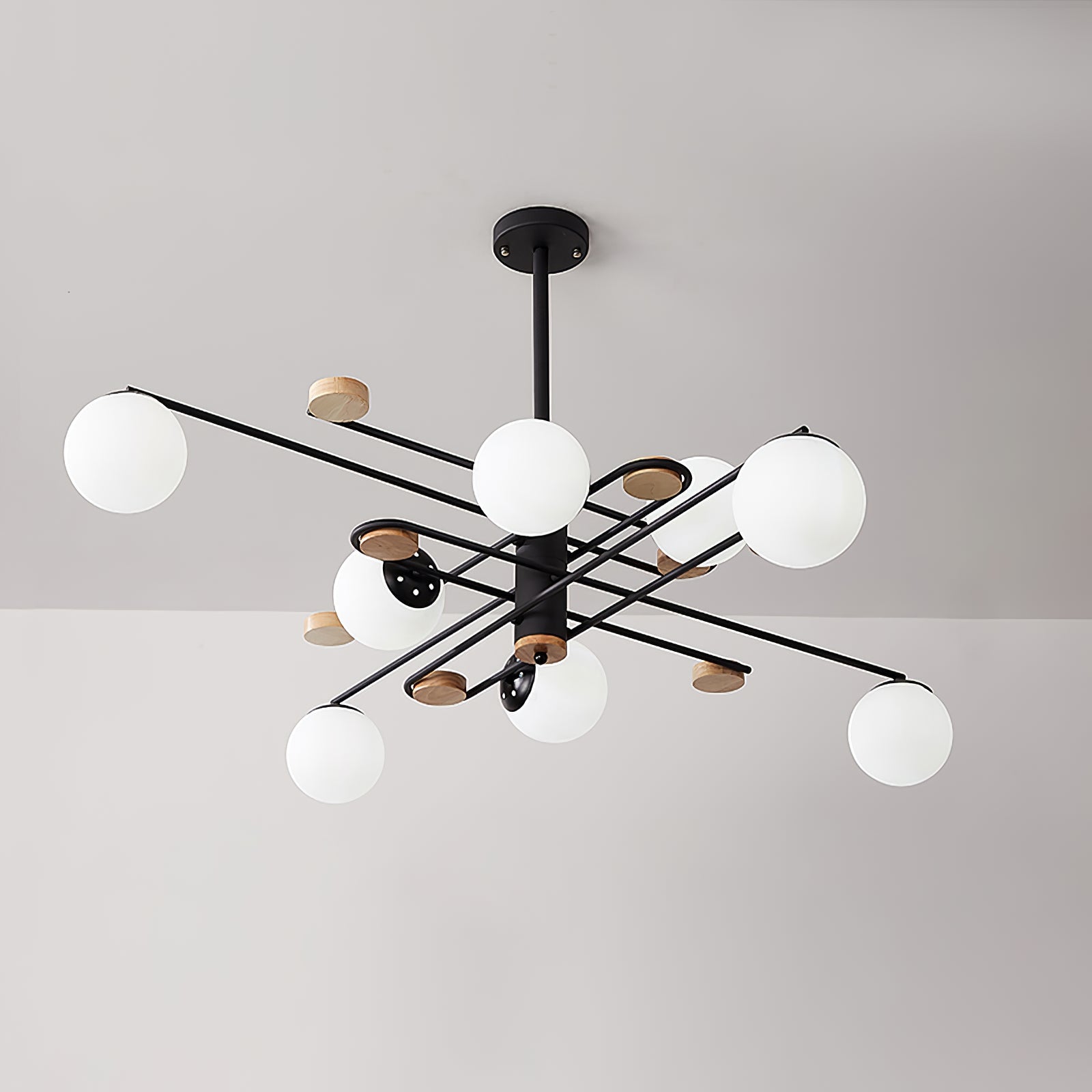 Fulesi Mid-Century Black 6-Light Chandelier