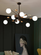 Fulesi Mid-Century Black 6-Light Chandelier
