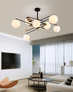 Fulesi Mid-Century Black 6-Light Chandelier