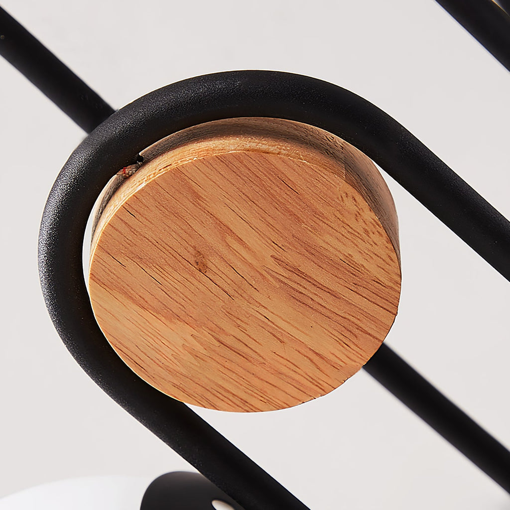 Fulesi Mid-Century Black 6-Light Chandelier