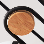 Fulesi Mid-Century Black 6-Light Chandelier