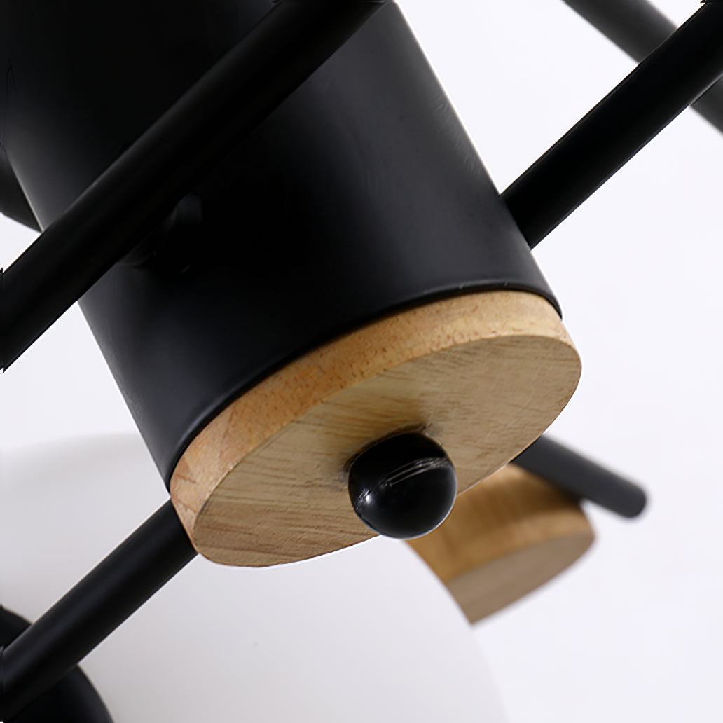 Fulesi Mid-Century Black 6-Light Chandelier