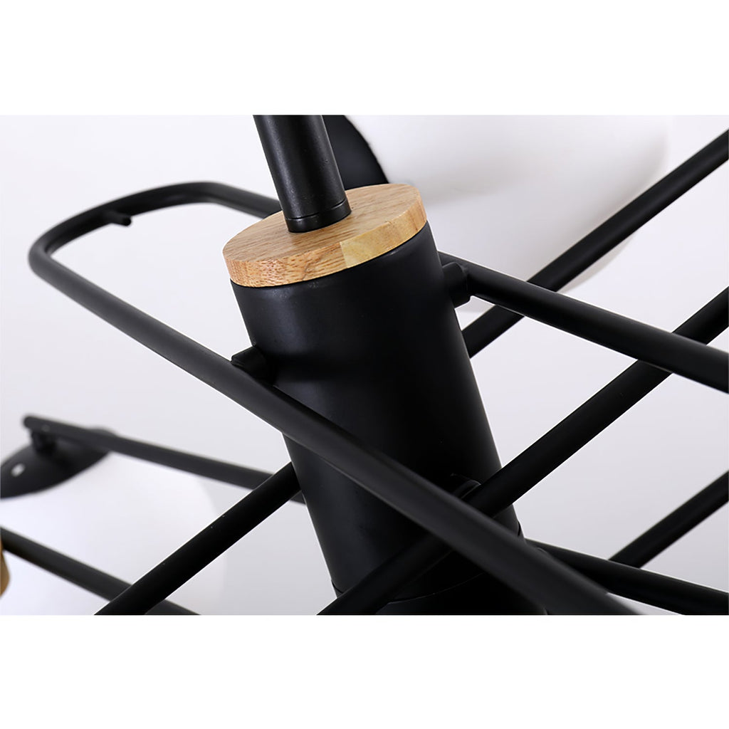Fulesi Mid-Century Black 6-Light Chandelier