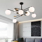 Fulesi Mid-Century Black 6-Light Chandelier