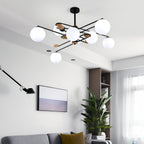 Fulesi Mid-Century Black 6-Light Chandelier