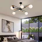 Fulesi Mid-Century Black 6-Light Chandelier
