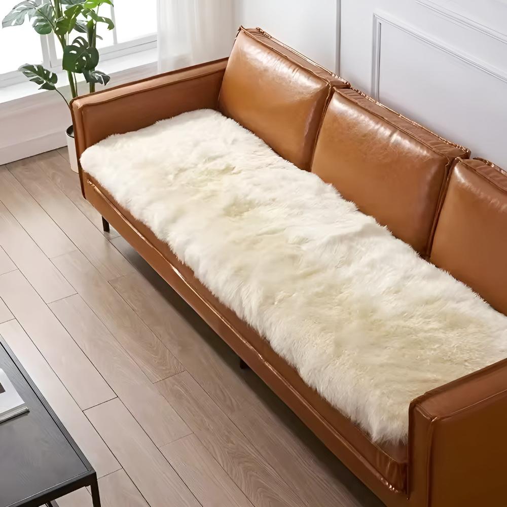 FurLoom: Elegant Sofa Cover Made of Faux Fur & Microfiber with Protective Function – for Couch & Modern Living Spaces