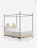 Aurelia Canopy Bed | Airy Iron Frame, Platform Design
