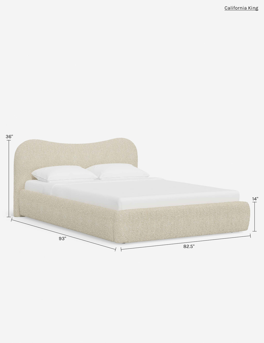 Bela Platform Bed | Bespoke Upholstery, Sculptural Design