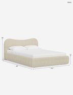 Bela Platform Bed | Bespoke Upholstery, Sculptural Design