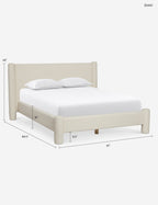 Bello Bed | Oversized Headboard, Fully-Upholstered Frame