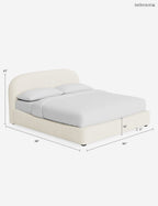 Nexa Platform Bed | Soft Upholstery, Sculpted Headboard