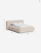 Pendo Rounded Platform Bed | Custom Upholstery, Low-Slung Design