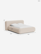 Pendo Rounded Platform Bed | Custom Upholstery, Low-Slung Design