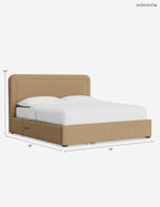 Sierra Storage Bed | Upholstered Frame, Built-In Storage