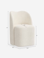 Bela Dining Chair | Upholstered, Kidney Bean Shape