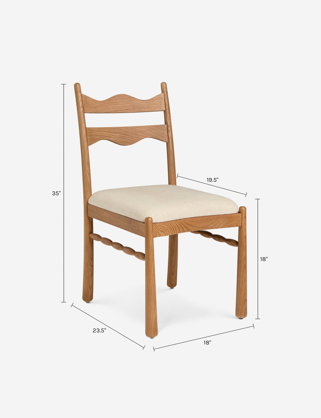 Kairo Dining Chairs (Set of 2) | Upholstered Seat, Tapered Legs
