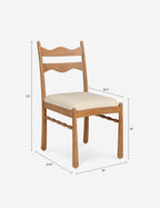 Kairo Dining Chairs (Set of 2) | Upholstered Seat, Tapered Legs